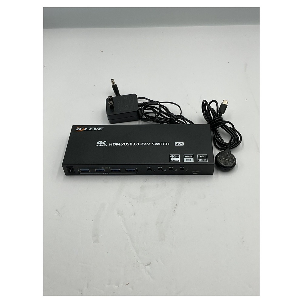 KCEVE 4K HDMI USB3.0 KVM Switch 4x1‎ Model KC-KVM401A